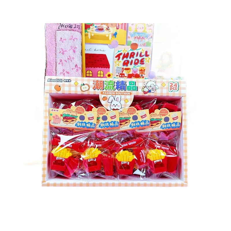 Mini Lebensmittel Pommes Set Fütterung Spielzeug Kreative Simulation Lebensmittel Pommes Lustige Fütterung Spielzeug Kinder Spielen Haus Spielzeug Nette Student Geschenke