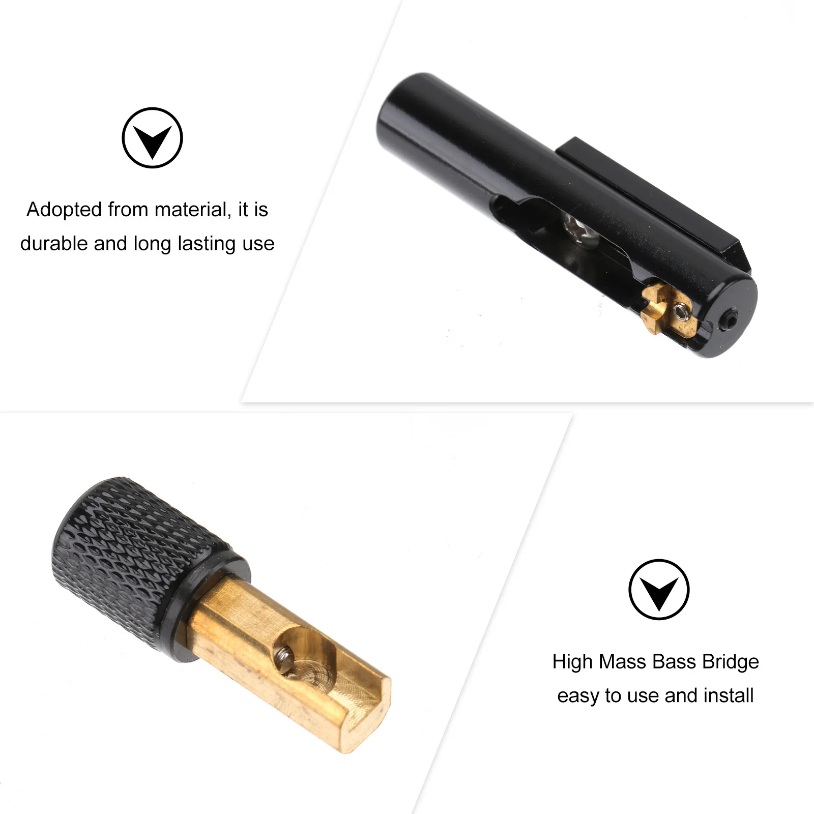 

5 String Headless Bass Bridge Black Single Round Replacement For Electric Bass Guitar Durable Instrument Part Ga1121