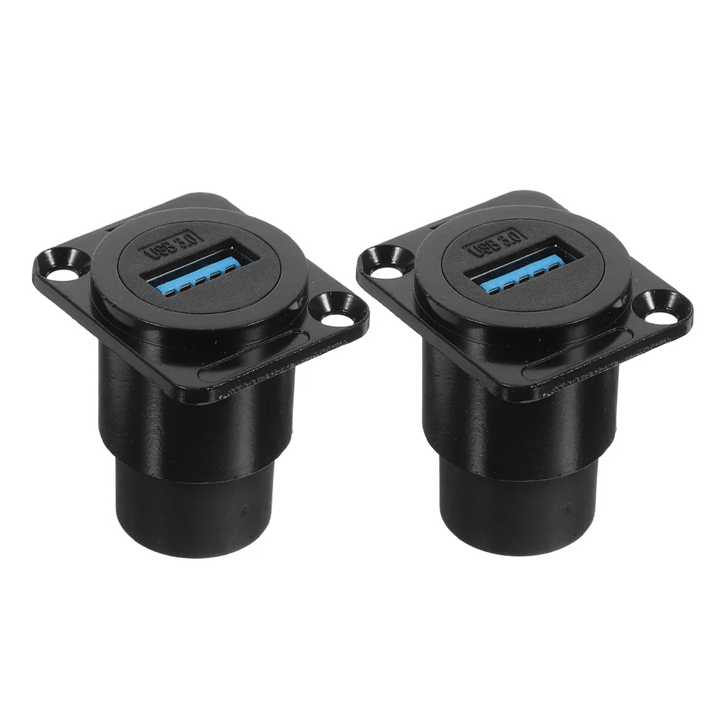 

2Pcs Straight Terminal Panel Mount Socket Dual Head D-Type Pass Through Connector High- USB Bulkhead Connector