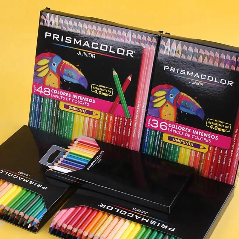 Juego de Lápices de Colores Prismacolor Junior de 4.0 mm, 12/24/36/48 Colores, Lápices de Dibujo de Colores al Óleo, Colores Surtidos, Lápices Premier para Dibujo Artístico