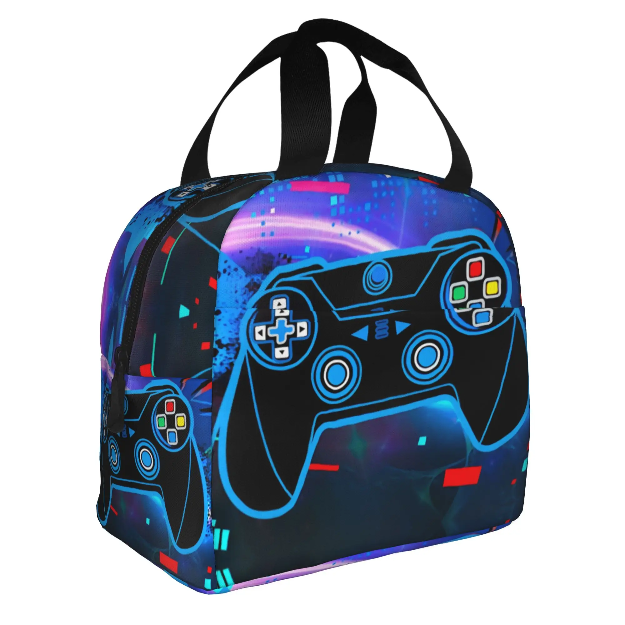 Game Controller Insulated Lunch Bag for Women Leakproof Technological Sense Thermal Cooler Lunch Box Office Picnic Travel
