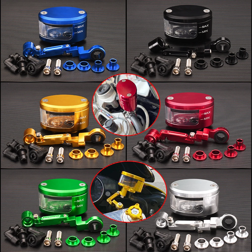 Universal Motorrad Bremse Kupplung Flüssigkeit Flasche Master Zylinder Öl Reservoir Tank Tasse Für Kawasaki Yamaha Honda Suzuki