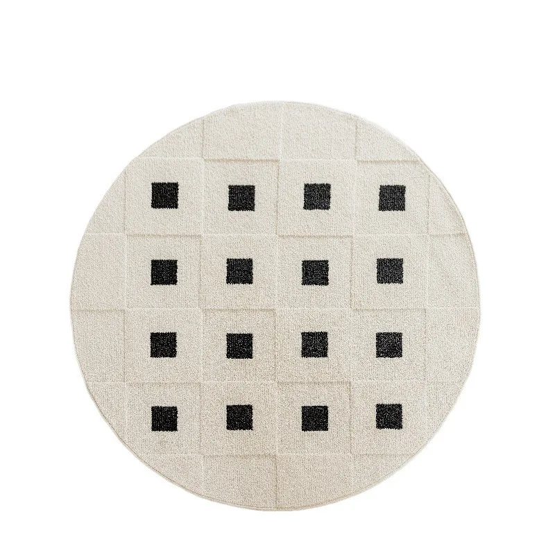 

Wabi Sand Wind ins Wind Living Room Carpet Simple Wind Round High-end Sofa Blanket Waterproof and Anti-fouling Free