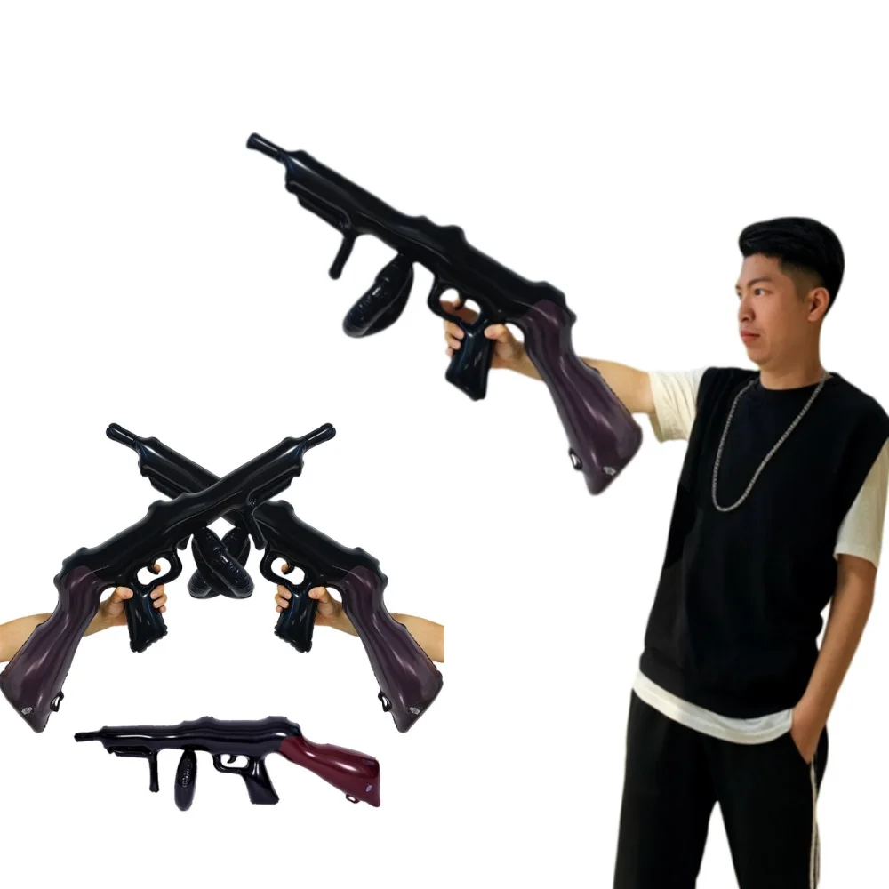 Opblaasbaar machinepistool gevechtsuitrusting opblaasbare nep jongens verjaardagsfeestje decoratie favoriete speelgoed voor kinderen