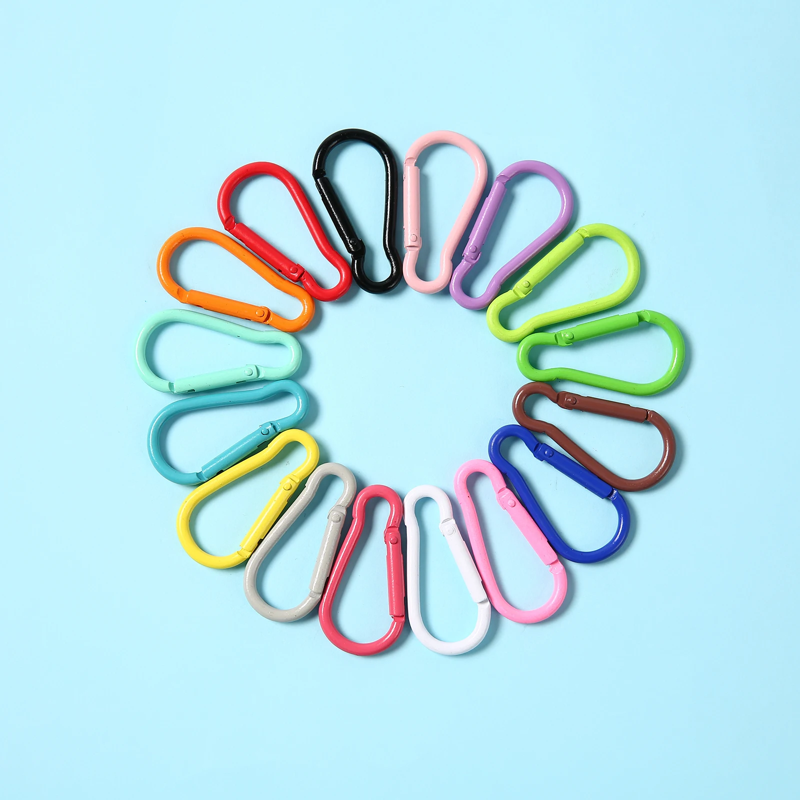 5/10/50/100 PCS Coloured Hiking Button Keychain For DIY Accessories Paracord Outdoor Activities Hiking Camping