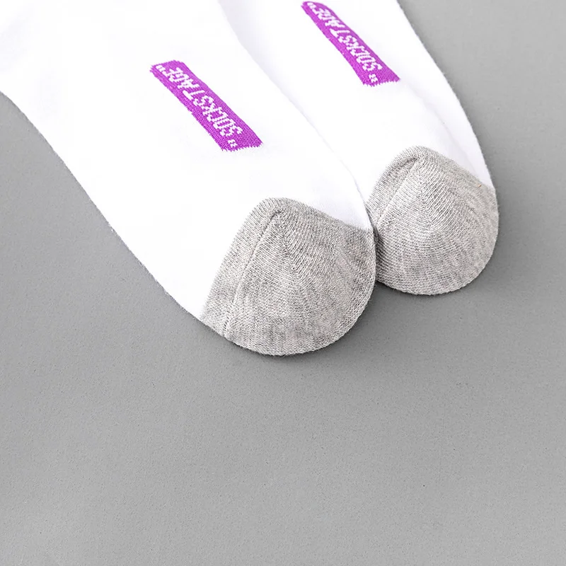 3 Paare/Box Socken Herren Neue Herbstmode signiert gemeinsam Skateboard Sport Weiß/Schwarz Trend Hip Hop Liebhaber Baumwollsocken – Detail 20