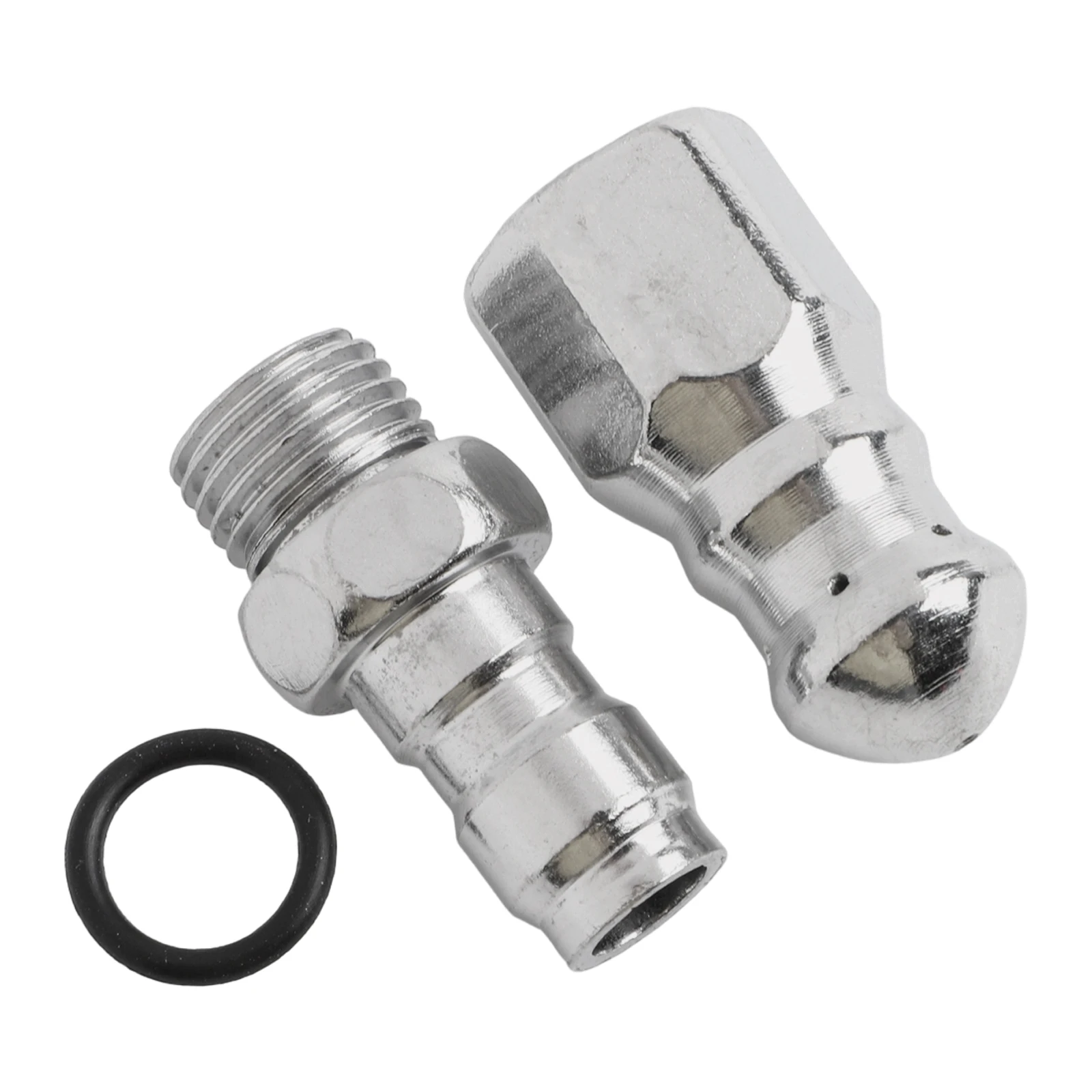 5000 PSI Drain Cleaning Nozzle for 1/4 Inch Pressure Washer Hose Stainless Steel Jetter Tip for Deep Pipe Reach