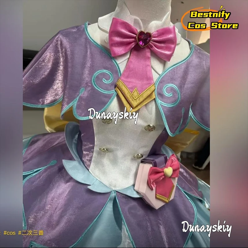 

Костюм для косплея Bestnify Cos*/Star Detective Precure Cure Answer Akechi Anna: Фиолетовое платье Лолиты, парик, боевой костюм для карнавала