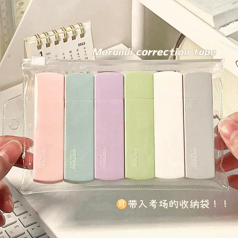 6PC Card Style Gradient Correction Tape for Student Use Silent Large Capacity Correction Tape Portable Compact and High Aestheti