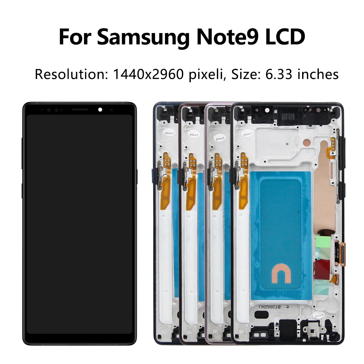 Für Samsung Note9 LCD-Display Touchscreen-Digitizer-Einheit für Note 9 N960F N960U N9600 mit Rahmen Neues Ersatzteil