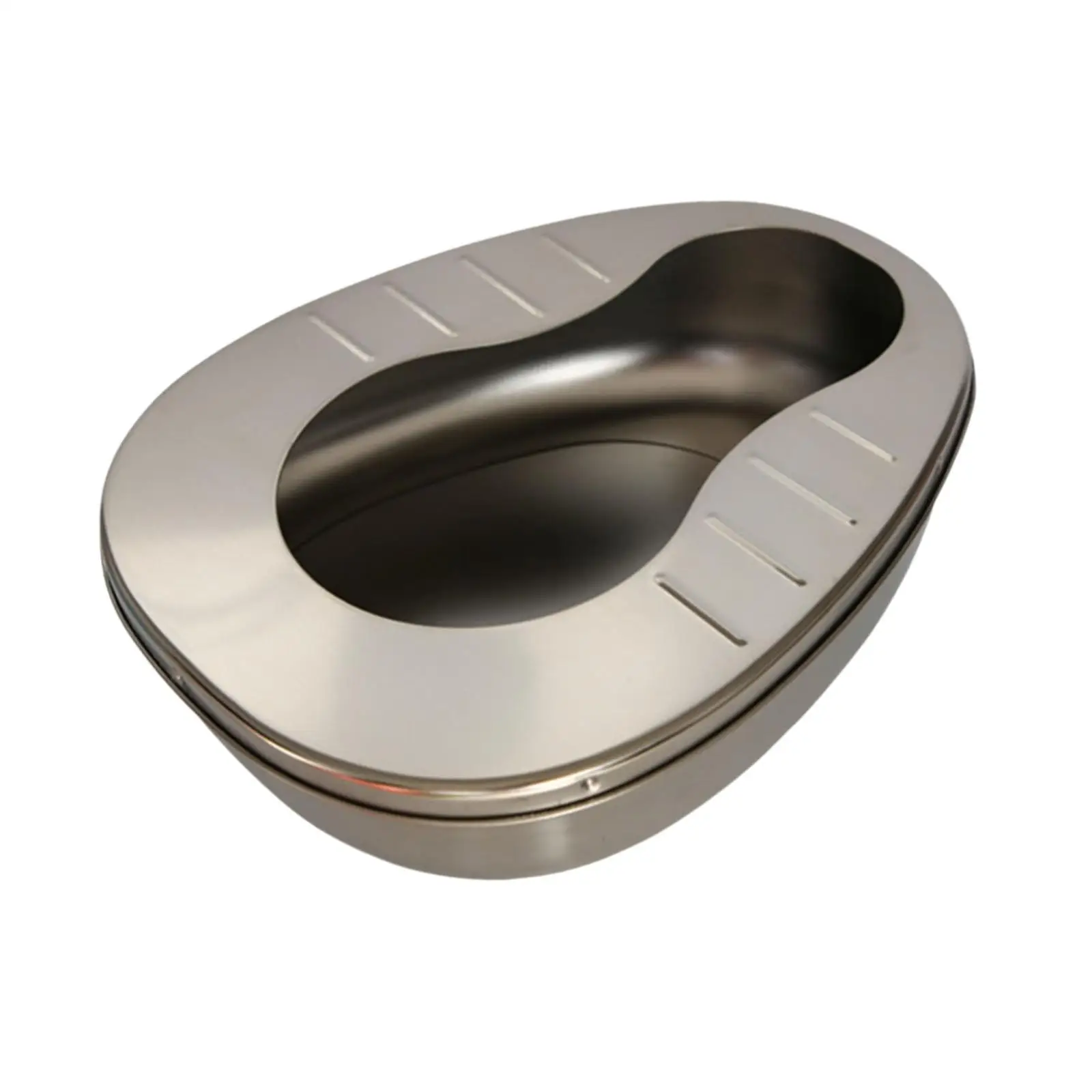Stainless Steel Bed Pan Easily to Clean Portable Bedpan for Men Women Elderly