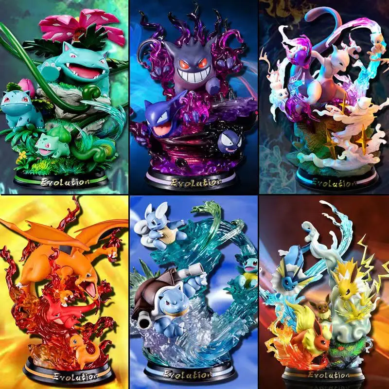 Figura de Anime de Pokémon Vulpix versión de escenas, juguetes, modelo de PVC, muñecas de colección, caja sorpresa, caja misteriosa, regalo para un