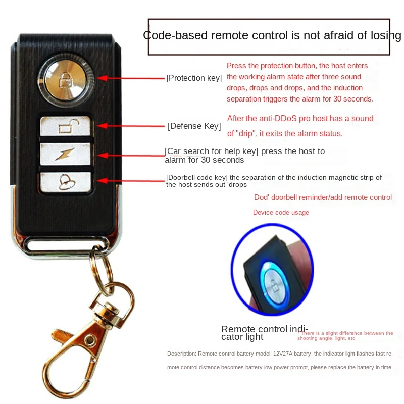Door Stopper Alarm for Windows and Doors with Wireless Remote Control