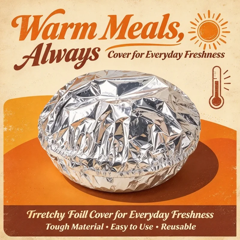 Aluminum Foil Bowl Cover Kitchen Food Preservation Wraps Reusable Aluminum Foil Film Covers Picnic Fresh-keeping Bags