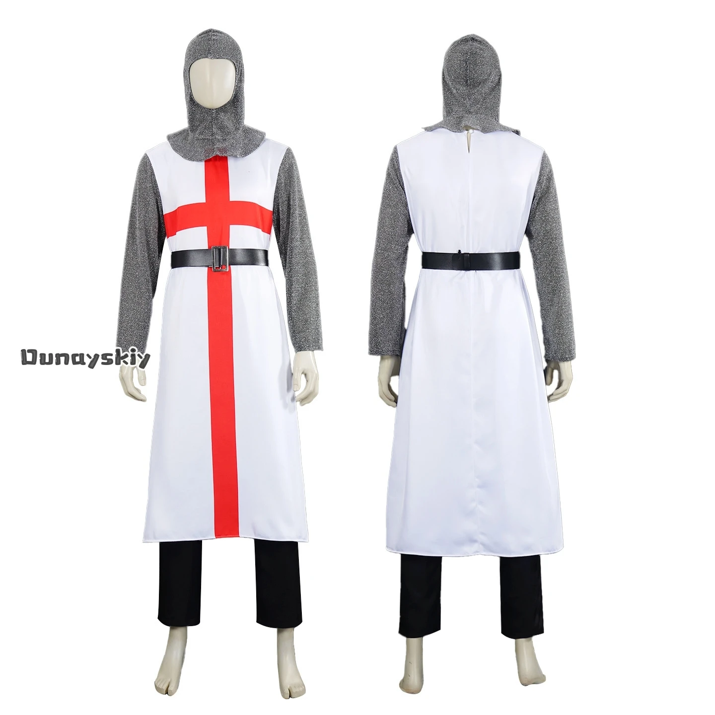 

{Dream ZS}Halloween Medieval Crusader Templar Knight Cosplay Costume Halloween Zentai Suits for Boy Girl Character Outfit