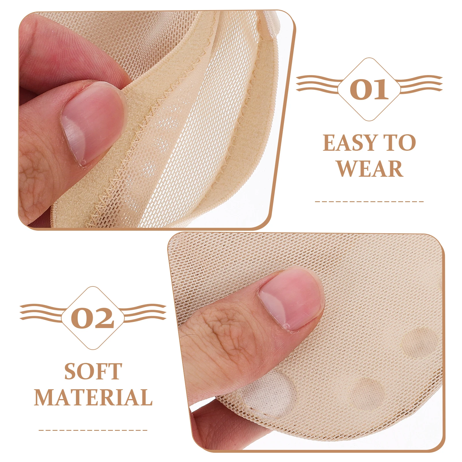 

1 Pair Forefoot Cushion 5 Holes Elastic Half Sole Ballet Protection Pad For Yoga Jazz Ballroom Modern Folk Dance Dancing Shoes