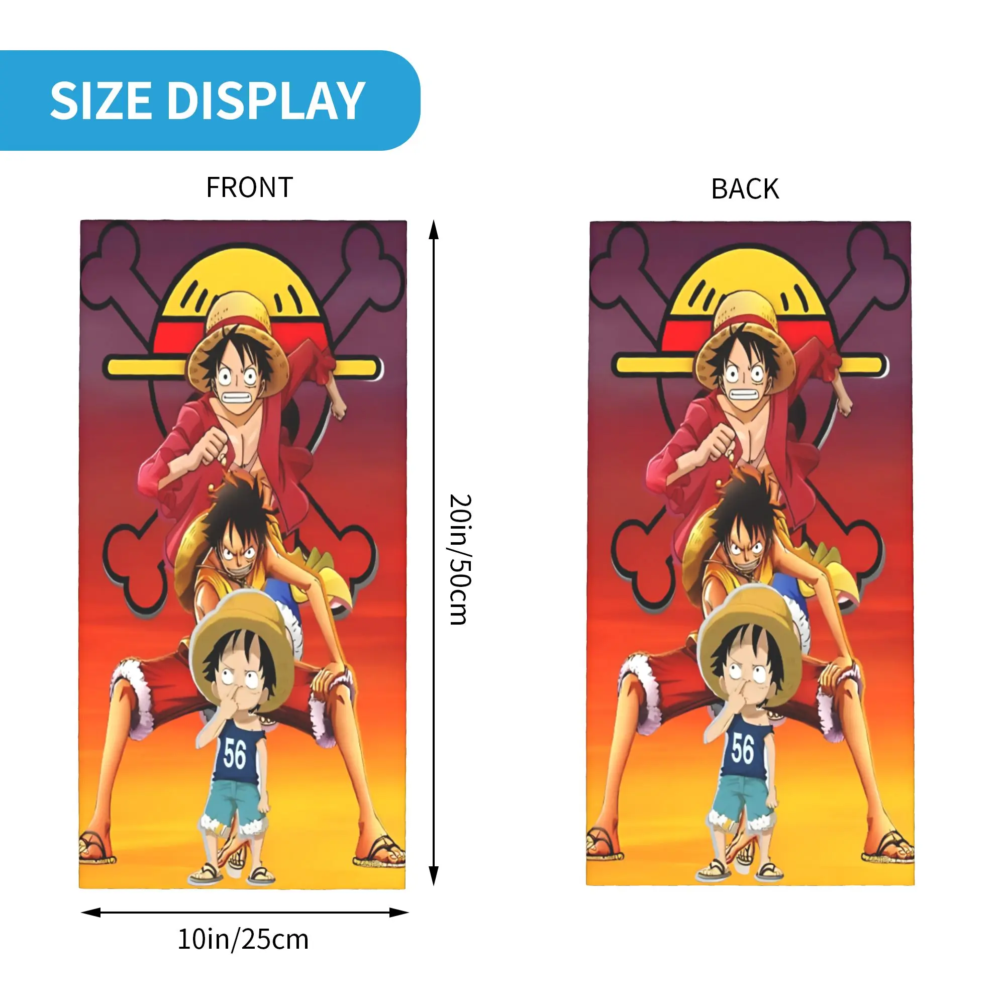 الكبار لوفي قطعة واحدة باندانا ميرش الرقبة الجراب مطبوعة التفاف وشاح متعدد الوظائف عقال لصيد الأسماك يندبروف