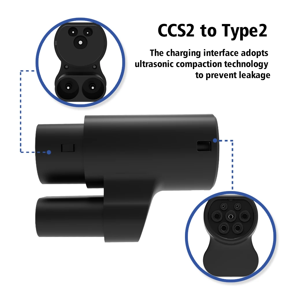 Lonlink CCS2 To Type2 Adapte 250KW Electric Vehicle Charging Connector Portable Electrical car devices ev charger type 2 charger