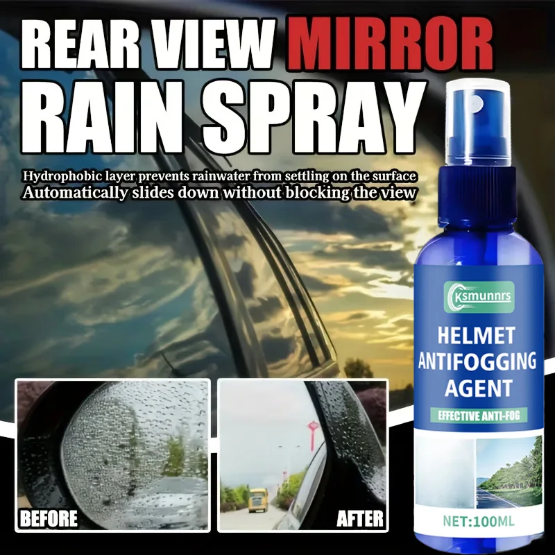 Helmet & Glass Care Anti-Rain Anti-Fog Wax - Nano Coating Repels Water, Boosts Visibility in Rain & Cold