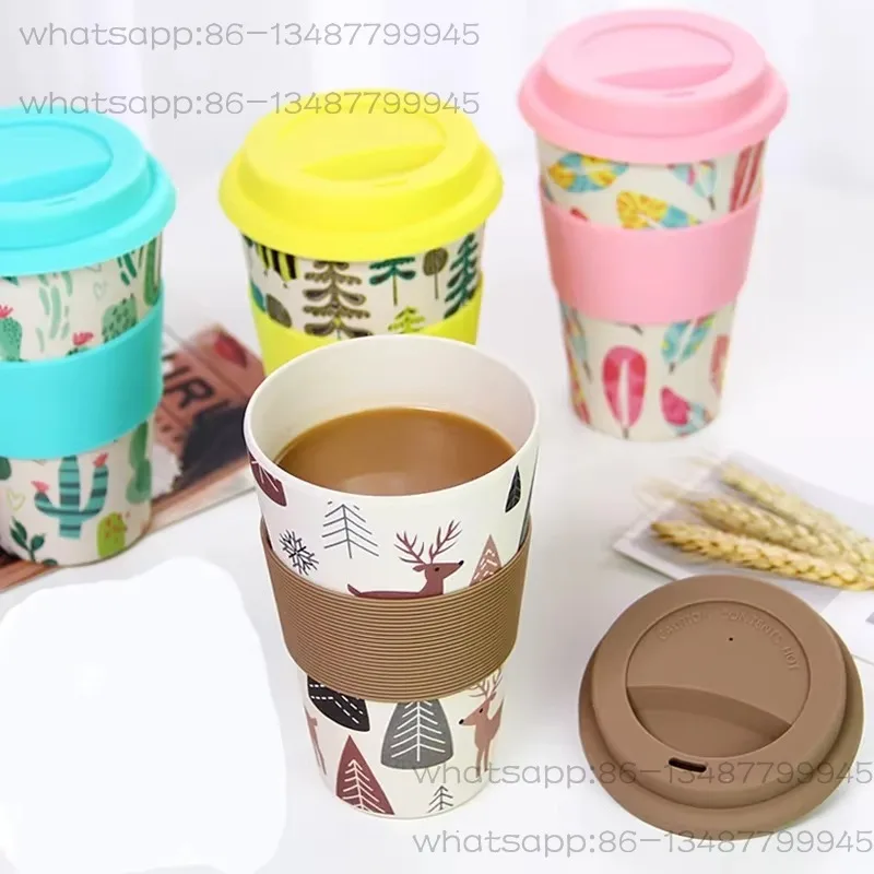 Bamboo Eco Travel Mug/Cup,Reusable And Eco Friendly Bamboo Fibre Takeaway Coffee Cup,Deal Mug For Travel & Outdoors 400ml
