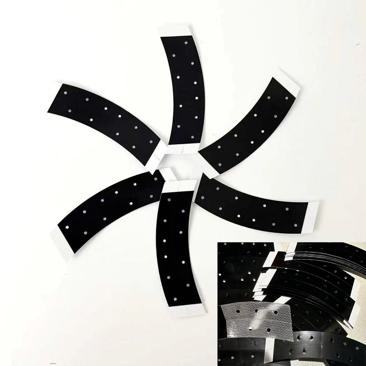 

36/72 PCS Black Double-Sided Tape 7.6cm X 2.2cm with Holes for Lace Front Wig Toupee Easy Application Hair Extension Adhesive