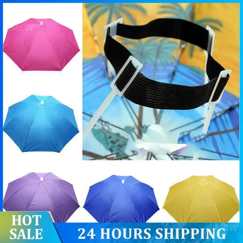 Portable Umbrella Hat Outdoor Anti-Rain Anti-Sun Headwear Sun CAP Foldable Fishing Golf Cycling Camping Shade Head Umbrella Hat