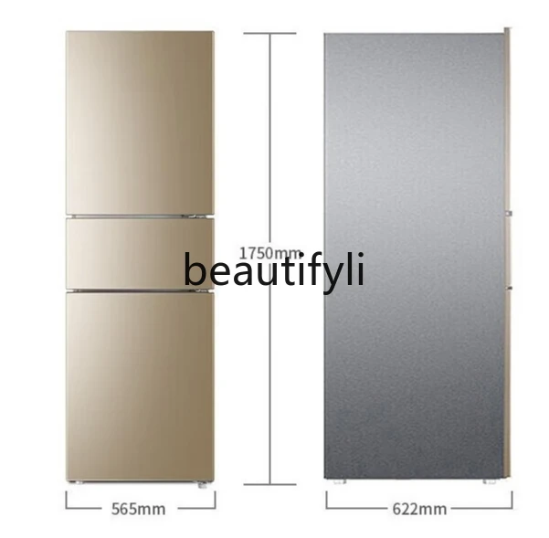 Kühlschrank für den Haushalt mit drei offener Türen, ultradünn, klein, mittelgroß, luftgekühlt, frostfrei und dünn