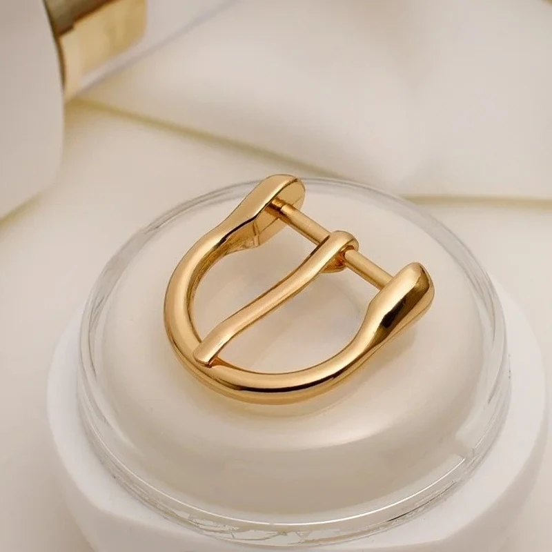 Horseshoe Shaped Belt Buckles 20mm Small Gold Color Metal Pin Buckles Bag/Case Buckles