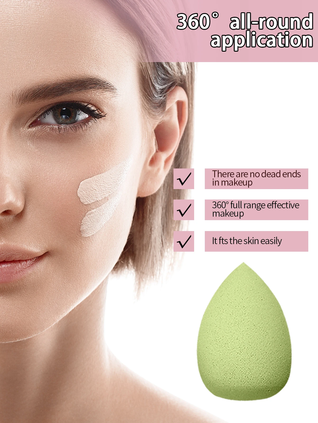 乾湿両用の超ソフトメイクアップスポンジ12個セット、パウダーが付着しない顔用の特別なメイクアップツールです。