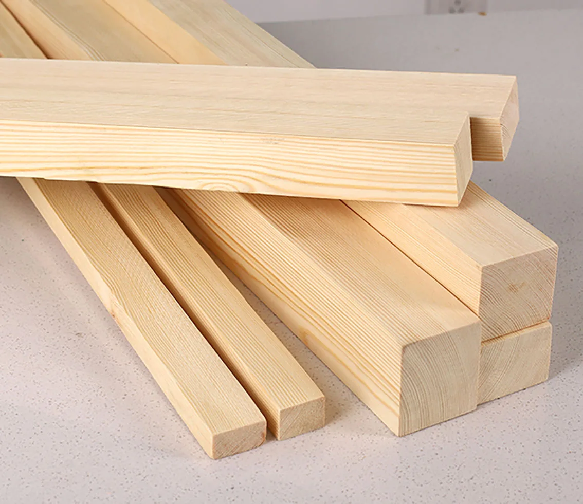 Length 100-500mm Rectangular Pine Wood Strip 10*30mm-60*60mm Solid Wood Rod DIY Model Material Accessories