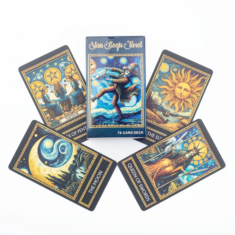 Baraja de Tarot de Van Gogh de 78 Cartas, Juego de Mesa con Ilustraciones, Cartas de Oráculo para Adivinación y Sabiduría, Juguete de Mesa para Fiestas, Entretenimiento y Ocio