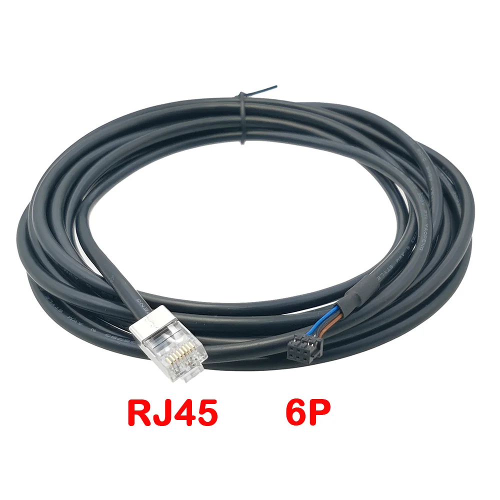 6 Pin Terminals to RJ45 Cable Connector for Panel Mounting Ethernet LAN Networks Cable length approx. 4 meters