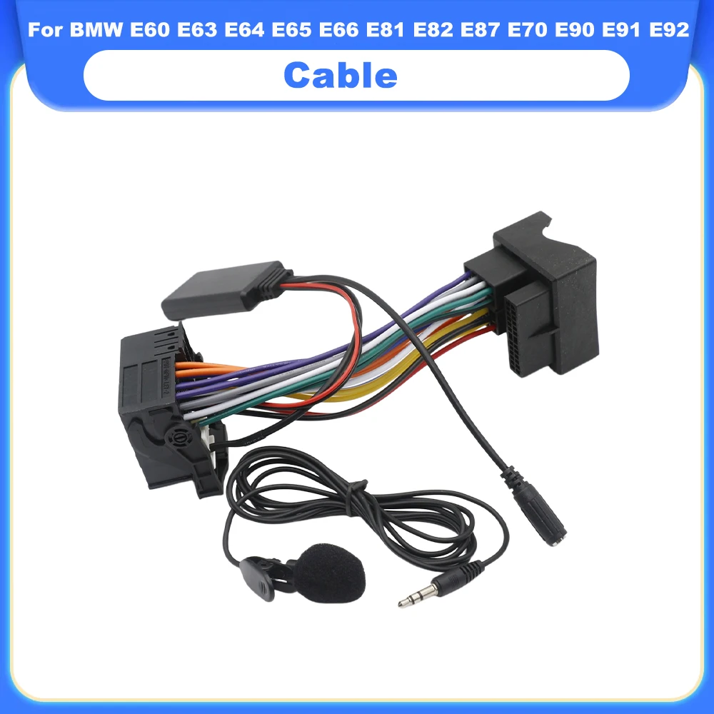 Image of Für Auto Bluetooth AUX Audio MIC Kabeladapter Geeignet für BMW E60 E63 E64 E65 E66 E81 E82 E87 E70 E90 E91 E92