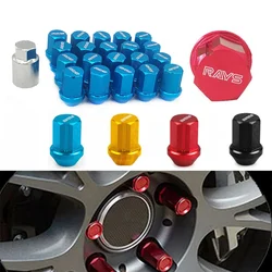 JDM RAYS Wheel Lug Nuts Racing Aluminium alloy Wheel Lug Nuts Screw M12x1.5/1.25 Length 35MM hub nut hub nut screw accessories