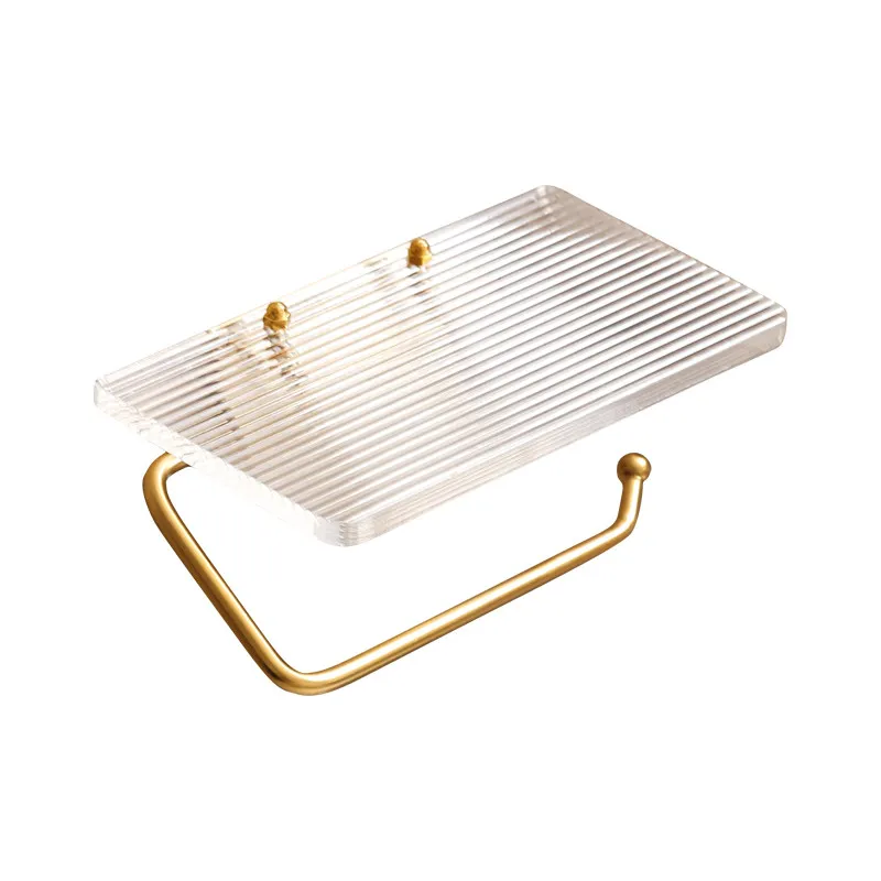 

Легкий роскошный держатель для рулонной бумаги для ванной комнаты, держатель для бумажных полотенец без перфорации, картон для туалета