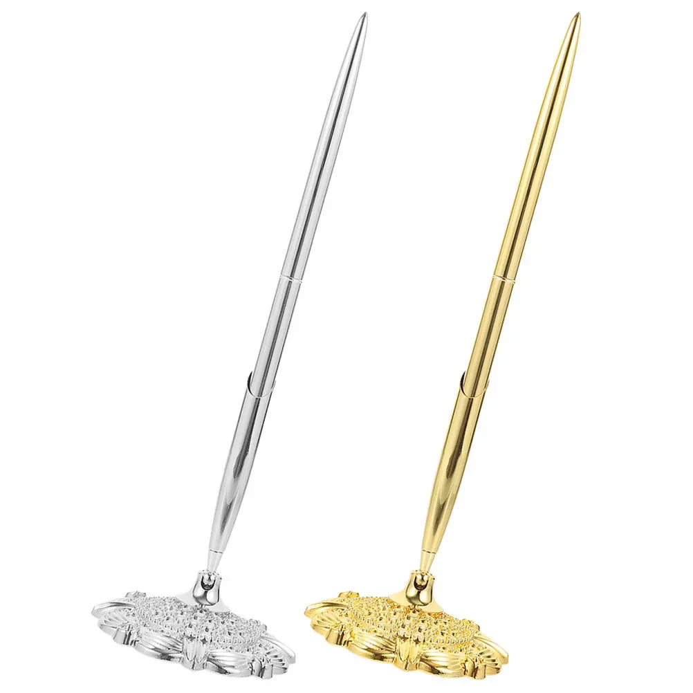 

Профессиональная шариковая ручка, 2 шт., настольная фиксированная ручка для использования в офисе в отеле, шикарные щедрые декоративные ручки, очень плавный опыт