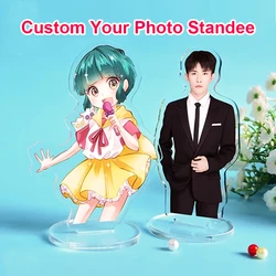 Supporto per personaggi personalizzato figura in acrilico trasparente decorazione per cartoni animati foto trasparente Anime personalizzato compleanno Standee per regali