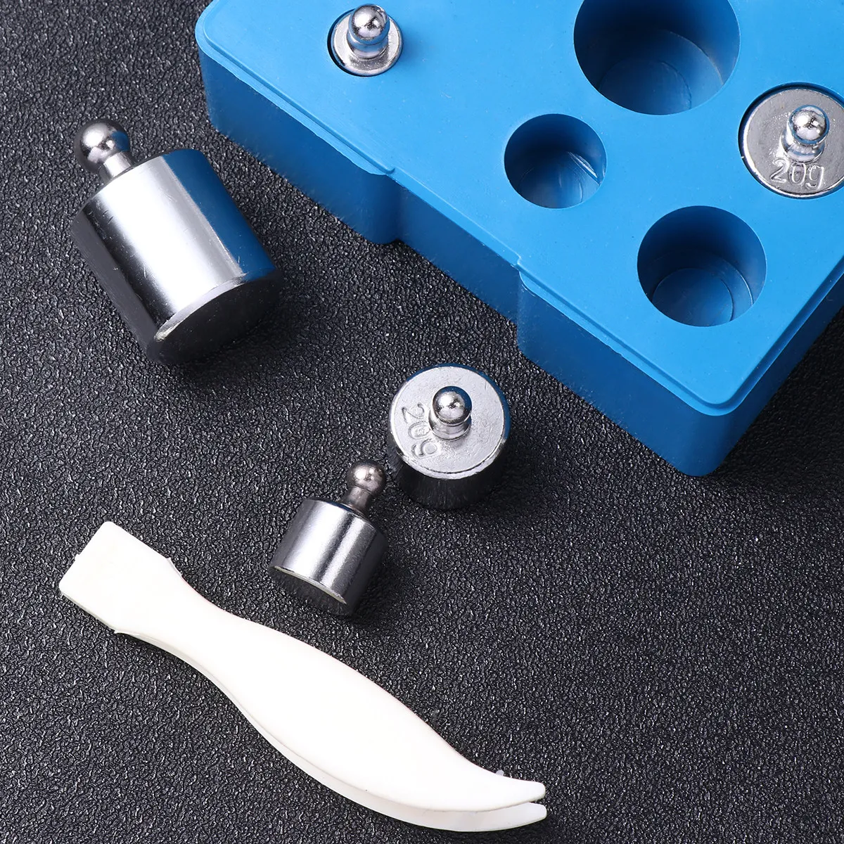 200 Grams Chrome Plated Scale Weights Set Polished Steel Wear Resistant Accurate Balance Calibration Weights Tweezers Laboratory