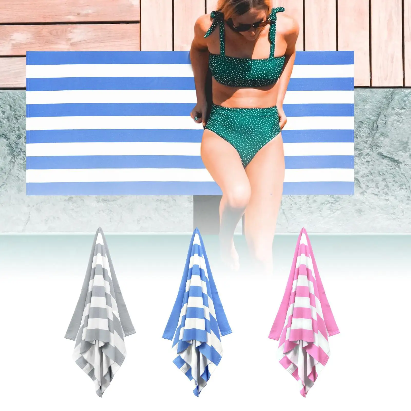 

Пляжное полотенце 70x140 см, пескозащитный коврик из микрофибры, банное полотенце, ультра впитывающее мягкое дорожное одеяло для пляжного пикника, открытого бассейна