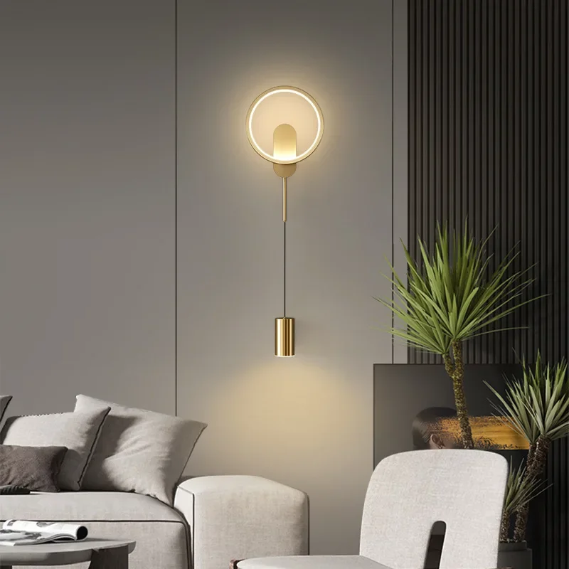 Applique Murale LED au Design Moderne Simple et Luxueux, Luminaire Décoratif d'Nik, Idéal pour un Couloir, une Chambre à Coucher, un Salon ou un Hôtel