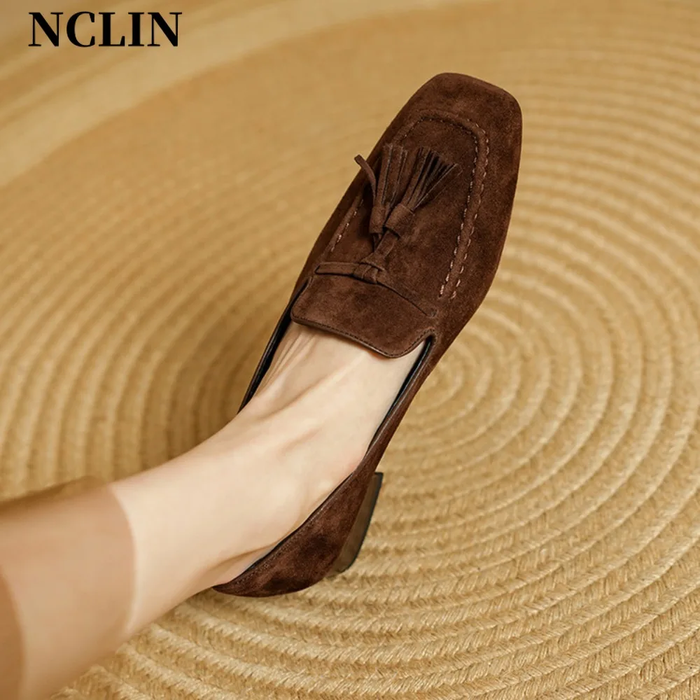 スポーツ女性フラットシューズ 2025 新トレンド春秋プラットフォームスエードローファーシューズカジュアルレディースウォーキングノンスリップ Chaussure ファム