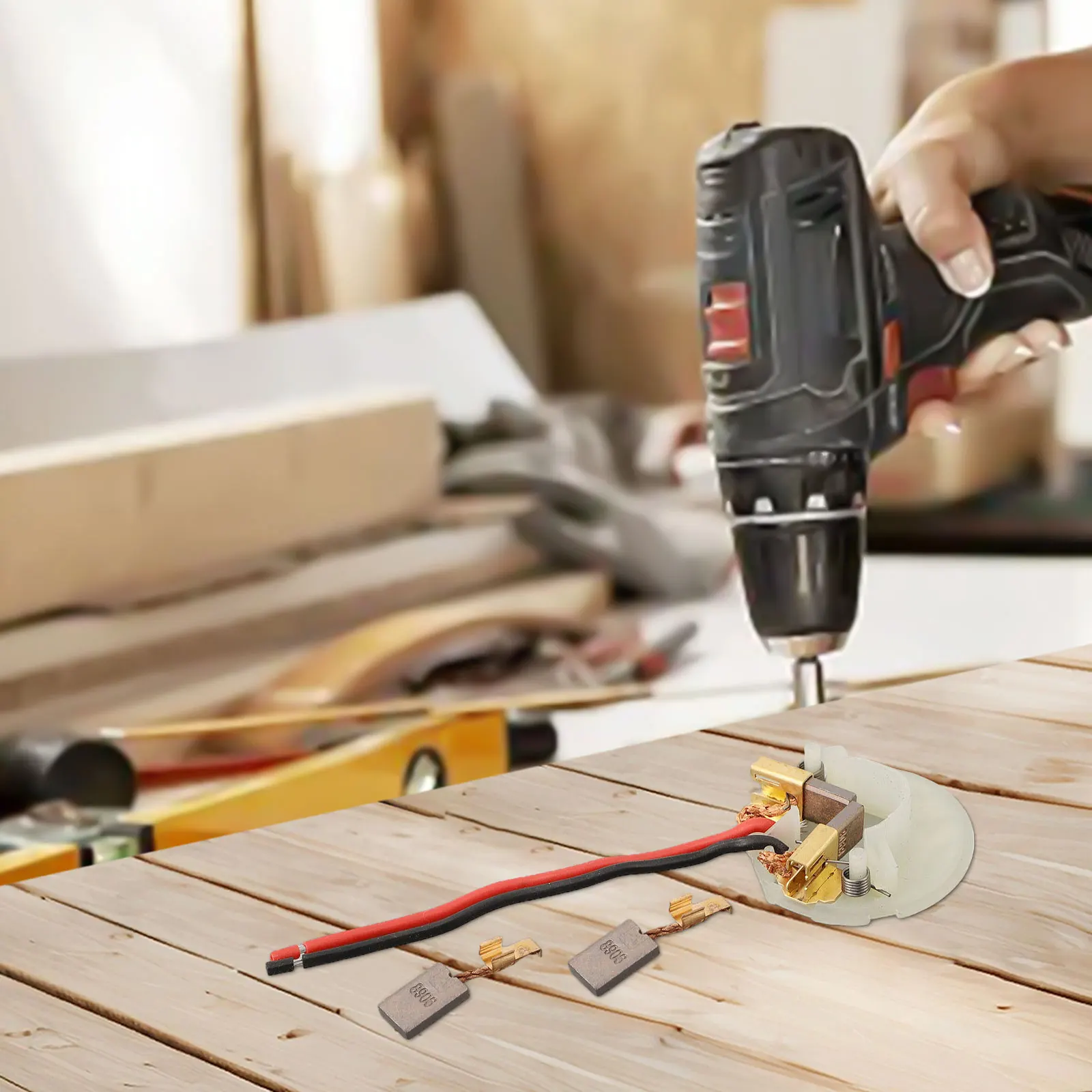 

3pcs Carbon Brush Holders Including Carbon Brushes Set for SFC14A SFC22A Compatible Replacement Parts for Power Tools