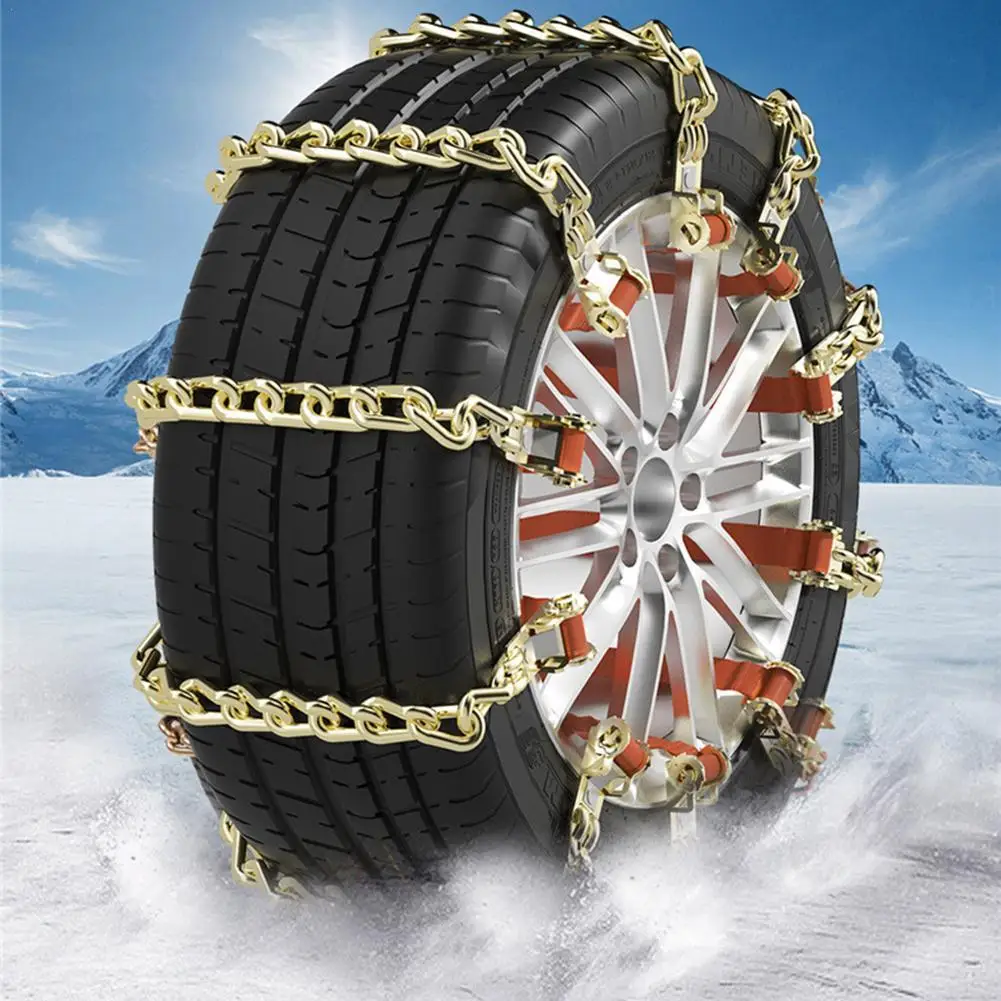 Car Winter Snow Chains Iron Snow Chain Non-slip Chain Anti Skid Powerful Tire Wheels Chain Truck Thicken Snow Chains Supply 1PC