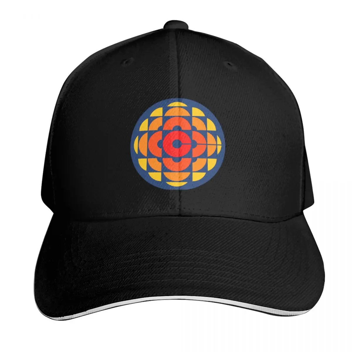 Old Canadian Broadcasting logo (blue background) Baseball Cap Lightweight Packable Gift for Him Her Casual Daily Wear
