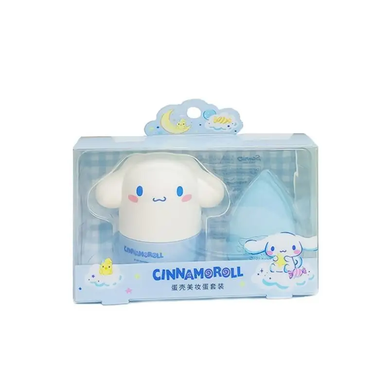 New Sanrio anime kawaii eggshell beauty egg set Cinnamoroll My melody powder puff cute girly heart makeup supplies holiday gift