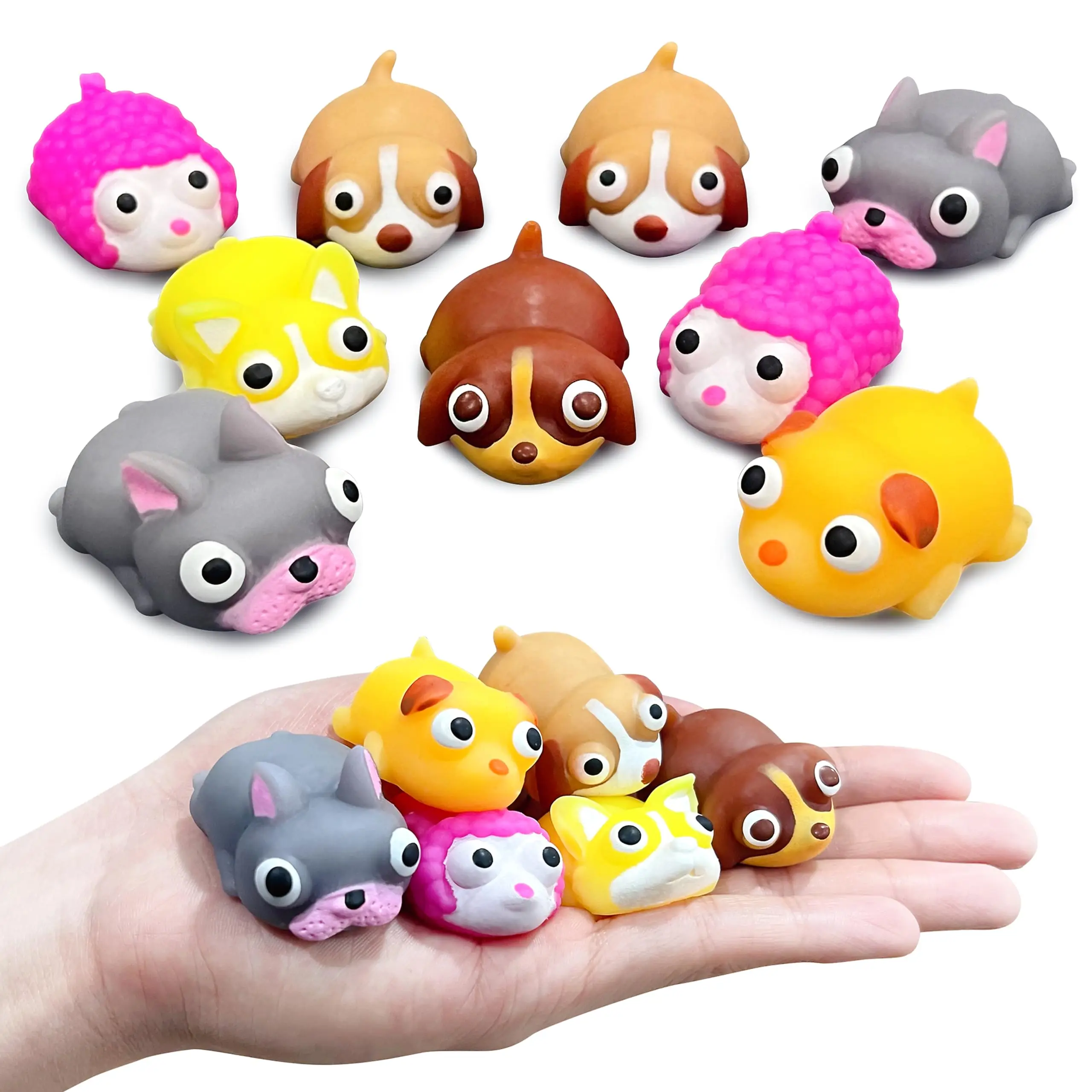 

Cartoon Puppy Dog Mochi Squishy Toys Soft Sensory Stress Relief Fidgets Toys Anti-Stress Animal Novelty Toy Party Favors Gift