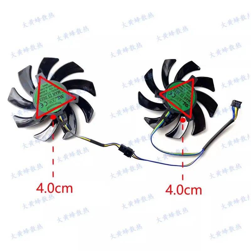 New Cooling Fan for POWERCOLOR RX5500XT RX5600XT RX5700XT RX6600XT RX6700XT GraphicS Card view 2