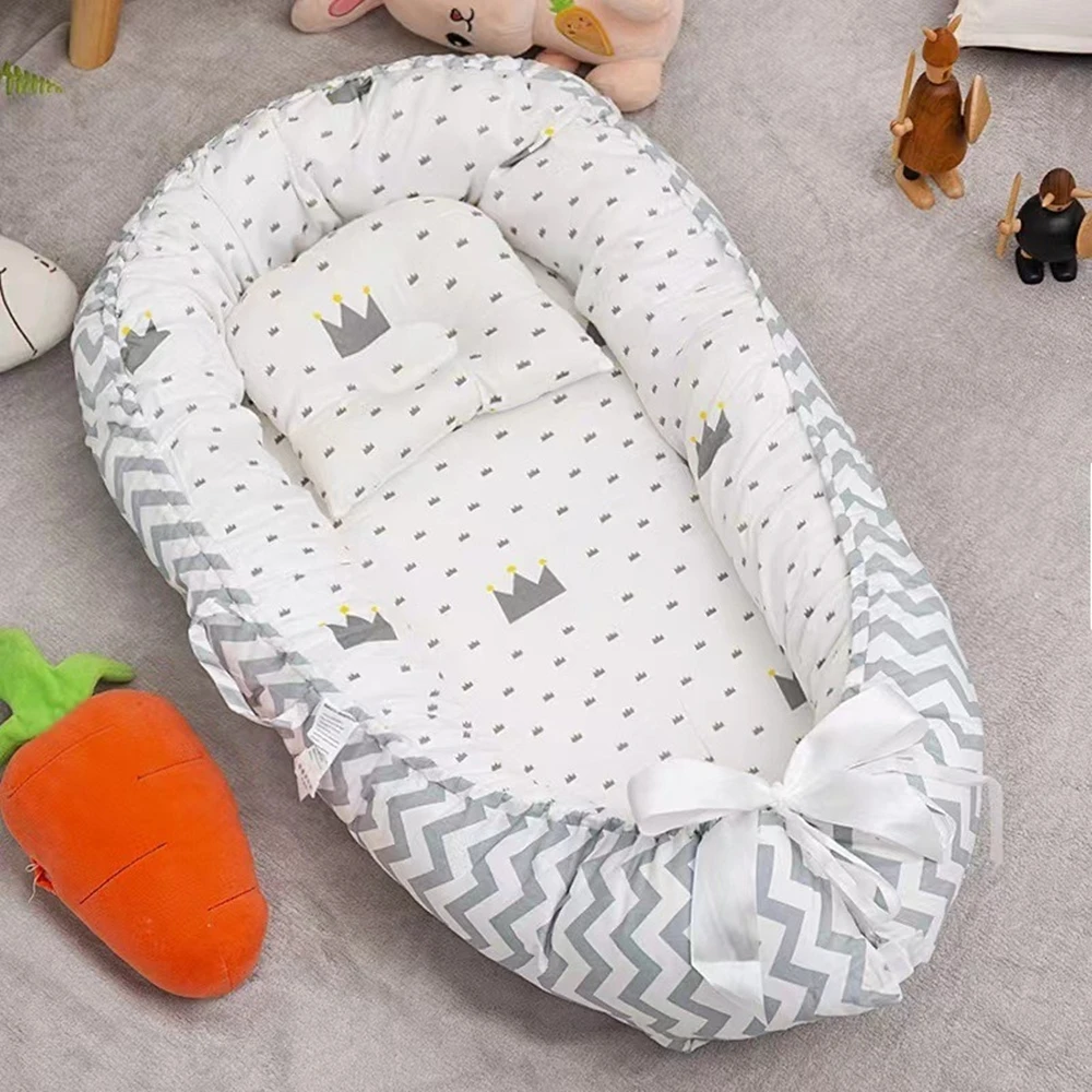 Baby Sleeping Nest Bed Infant Cot Lounger Portable Cot Infant Toddler Infant Cradle Mattress Safety