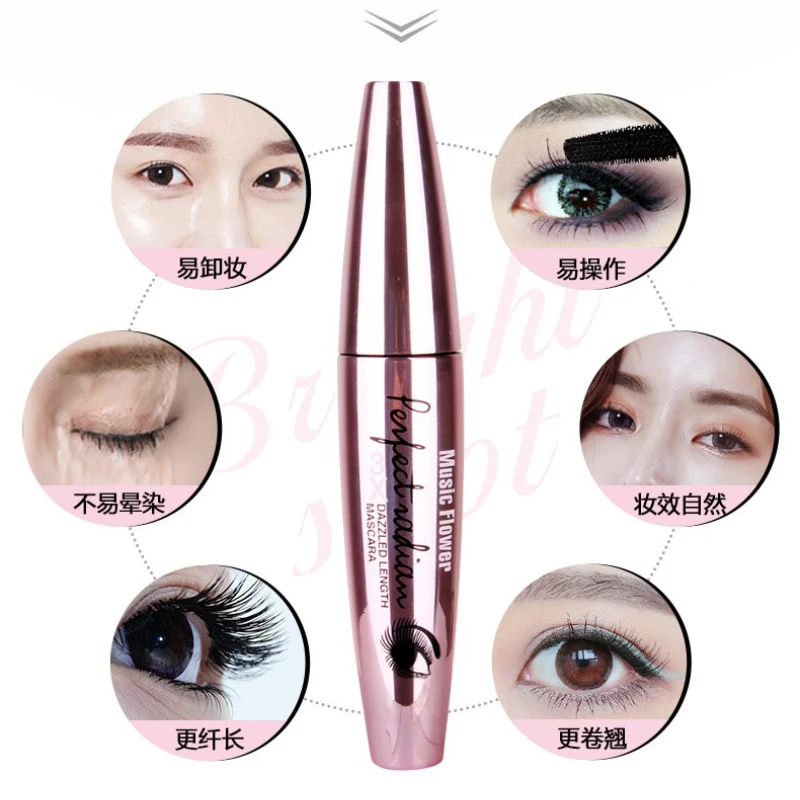 4D Extreme Volume Lash Mascara Long-Lasting Smudge-Proof Sweat Resistant Waterproof Natural Thickening Curling Eyelash Extension