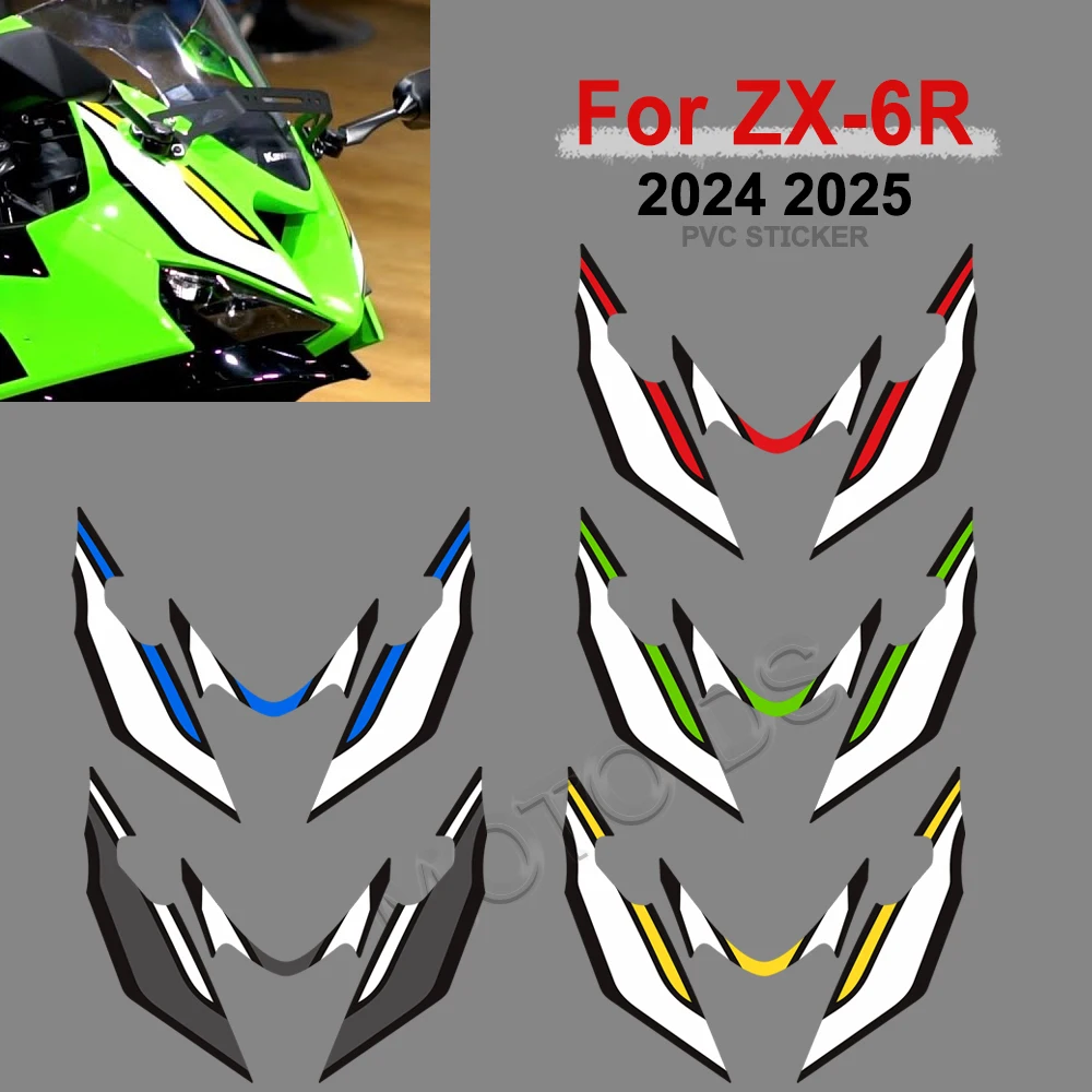 

2024 Motorcycle For kawasaki Ninja ZX-6R ZX6R ZX - 6R Tank Body Front Face Rear Hump Fairing Fender Stickers Decals 2025 2026